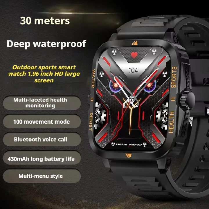 2025 Hot New H11 smartwatch with flashlight ultra Bluetooth call information alert sports watch