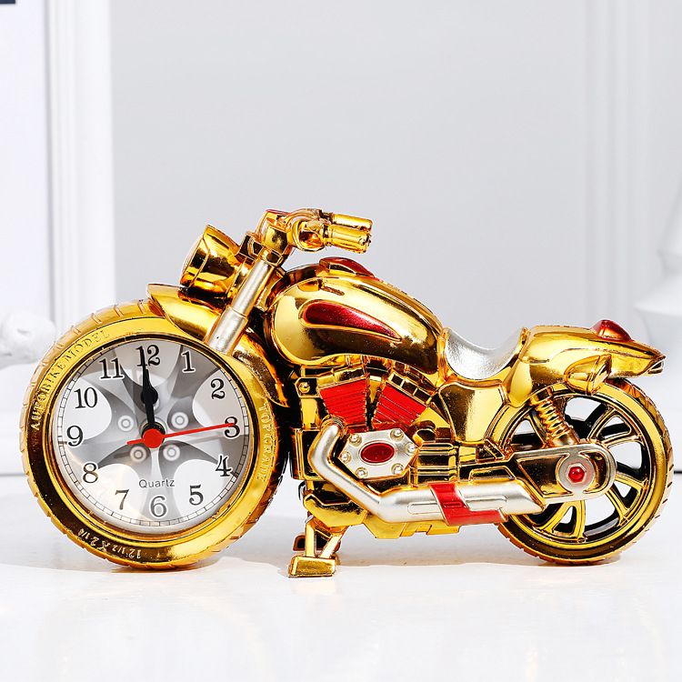 Daily necessities alarm clock New style motorcycle alarm clock student gift Fashion personality gift Creative alarm clock student bedside clock home