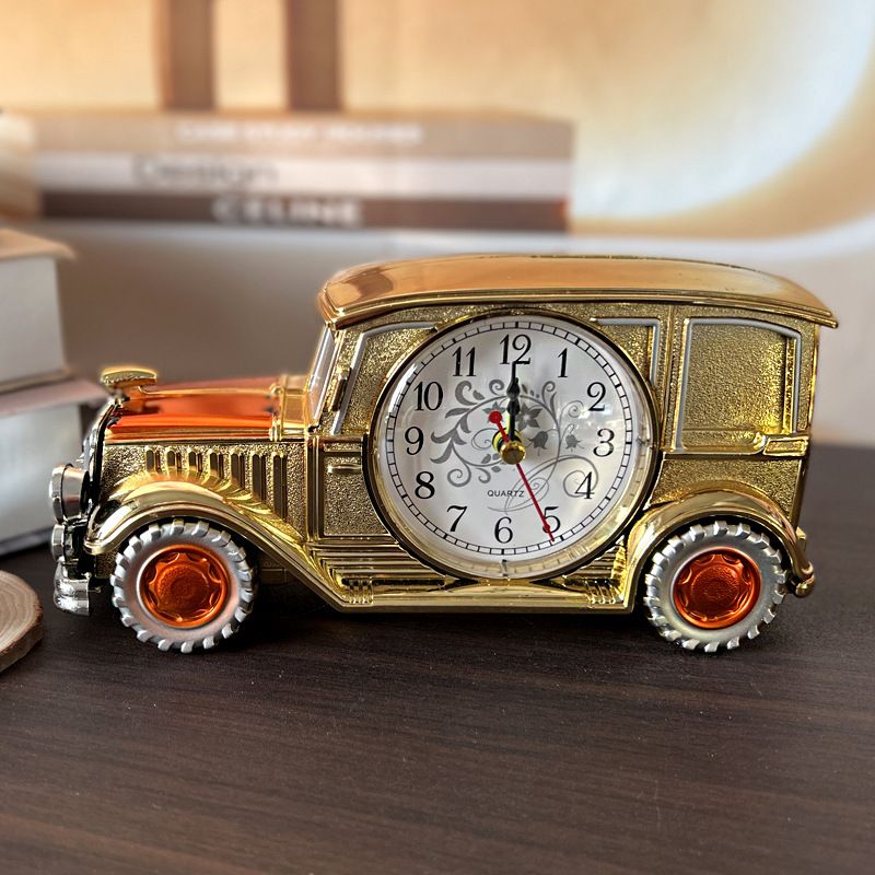 V1312-6 CH555 series six classic car alarm clock Retro nostalgic digital pointer plastic table clock Student gift Fashion personality gift Creative alarm clock student bedside clock home