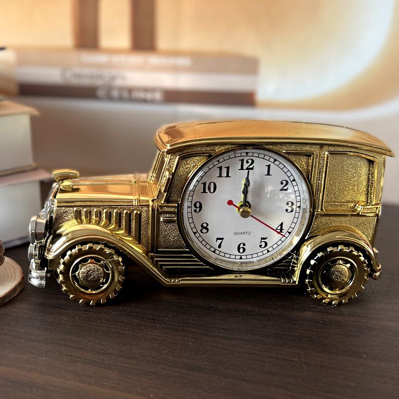 V1312-6 CH555 series six classic car alarm clock Retro nostalgic digital pointer plastic table clock Student gift Fashion personality gift Creative alarm clock student bedside clock home