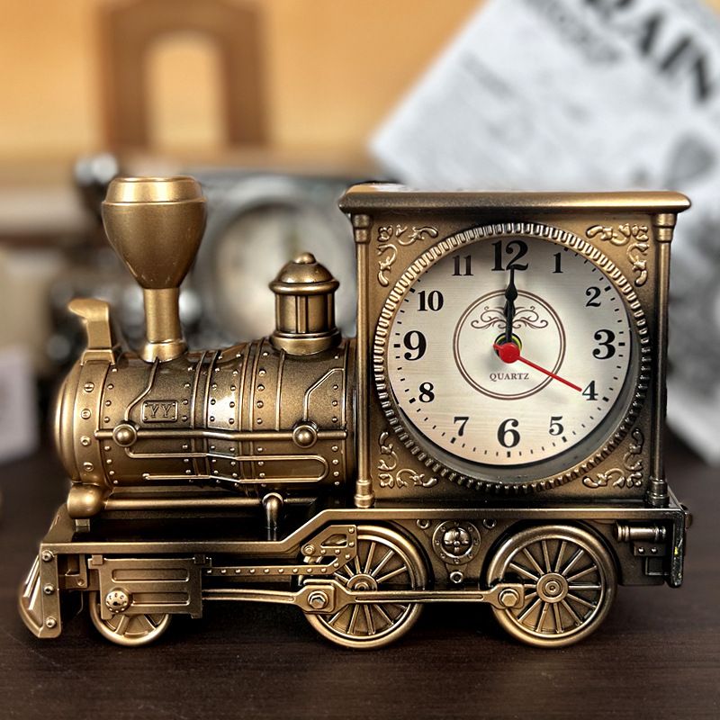 V1312-6 CH555 series six classic car alarm clock Retro nostalgic digital pointer plastic table clock Student gift Fashion personality gift Creative alarm clock student bedside clock home