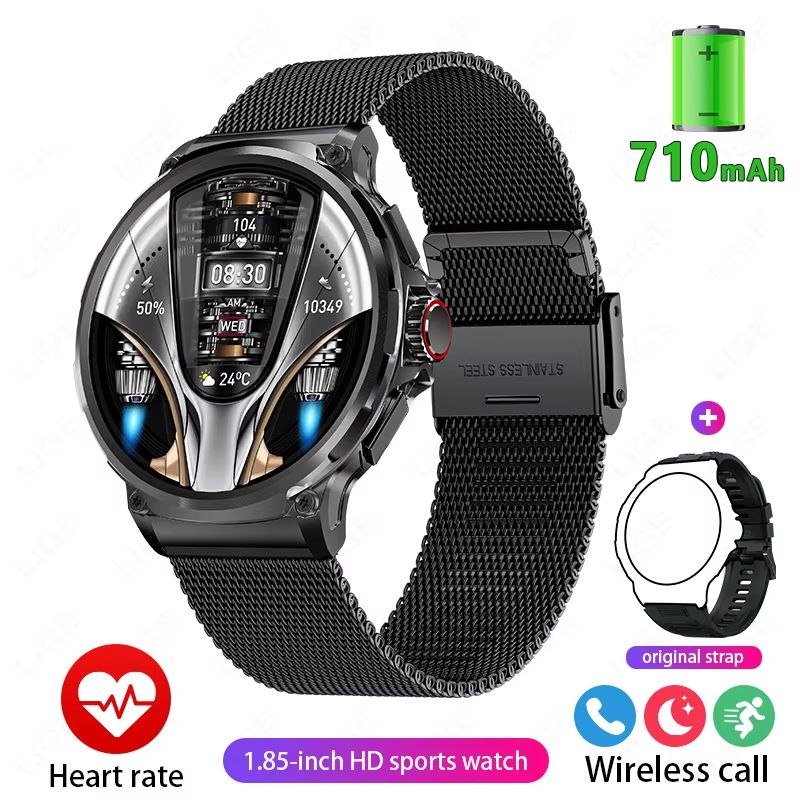 2025 NEW smart watch V69 smart watch 1.85 inch Bluetooth call large screen heart rate blood oxygen multi-sports waterproof smart watch