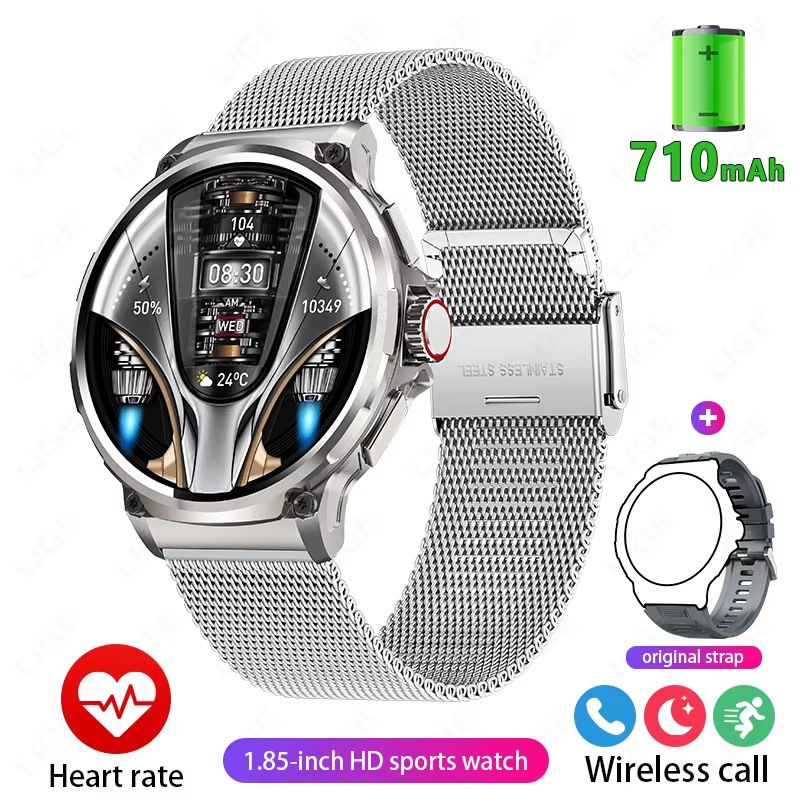 2025 NEW smart watch V69 smart watch 1.85 inch Bluetooth call large screen heart rate blood oxygen multi-sports waterproof smart watch