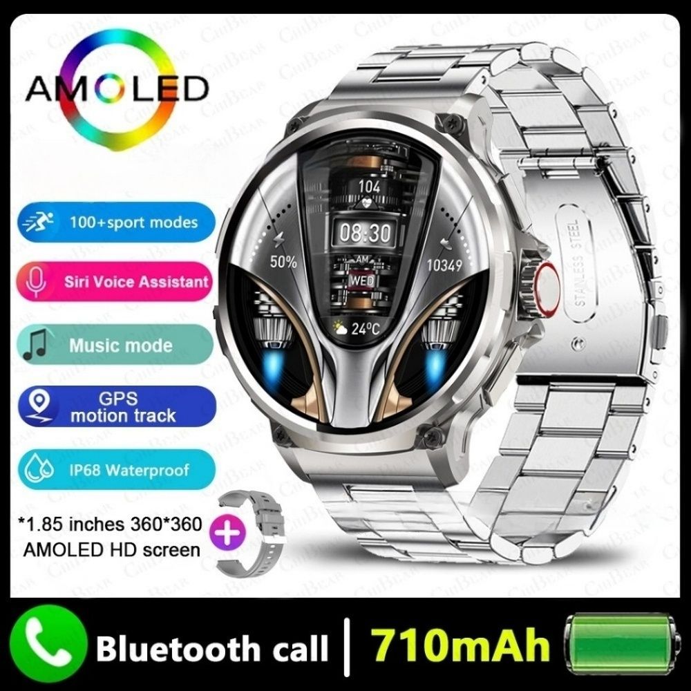 2025 NEW smart watch V69 smart watch 1.85 inch Bluetooth call large screen heart rate blood oxygen multi-sports waterproof smart watch
