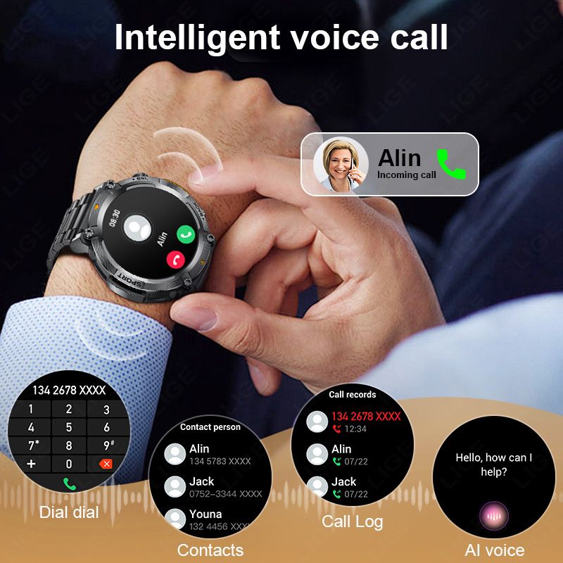 2025 new smart watch S100 outdoor smart watch Bluetooth call flashlight information push sports waterproof watch