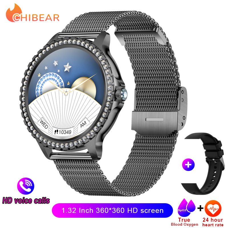 2025 New Lady's Smart Watch Valentine's Day Gift Heart Rate Blood Pressure Bluetooth Call Women's Gift Healthy Sleep Monitoring Fashion Women's Bracelet