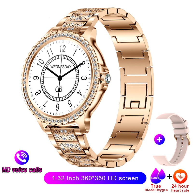 2025 New Lady's Smart Watch Valentine's Day Gift Heart Rate Blood Pressure Bluetooth Call Women's Gift Healthy Sleep Monitoring Fashion Women's Bracelet