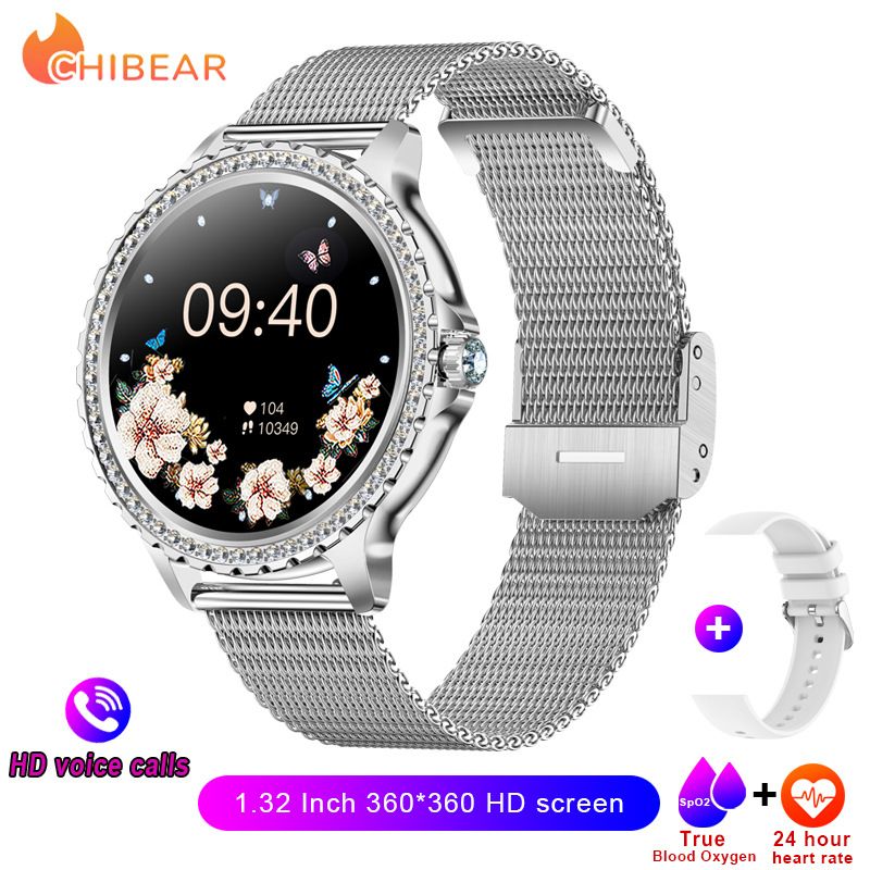 2025 New Lady's Smart Watch Valentine's Day Gift Heart Rate Blood Pressure Bluetooth Call Women's Gift Healthy Sleep Monitoring Fashion Women's Bracelet
