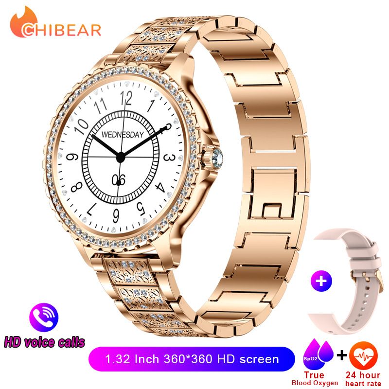 2025 New Lady's Smart Watch Valentine's Day Gift Heart Rate Blood Pressure Bluetooth Call Women's Gift Healthy Sleep Monitoring Fashion Women's Bracelet
