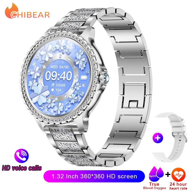 2025 New Lady's Smart Watch Valentine's Day Gift Heart Rate Blood Pressure Bluetooth Call Women's Gift Healthy Sleep Monitoring Fashion Women's Bracelet