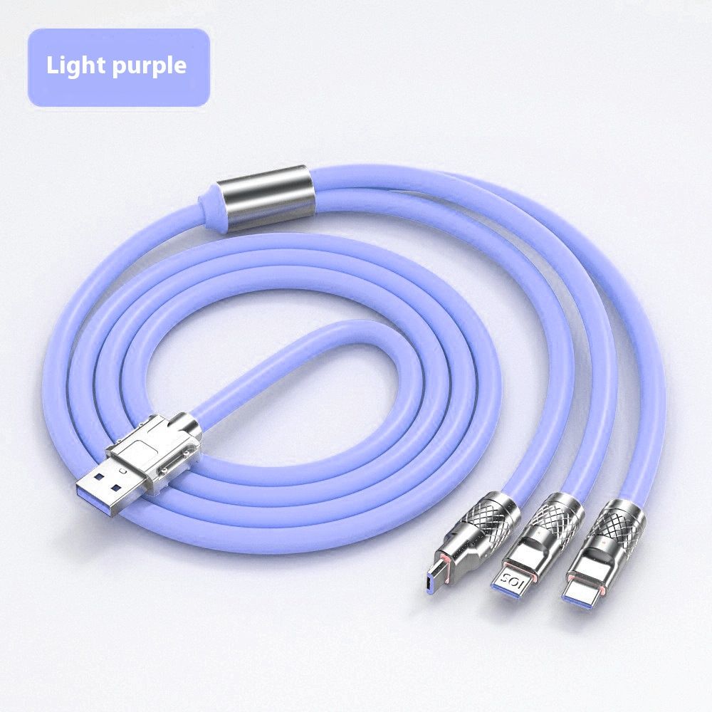 Jike data cable three-in-one charging cable one-to-three 120W super fast charging geek cable suitable for TYPE-C