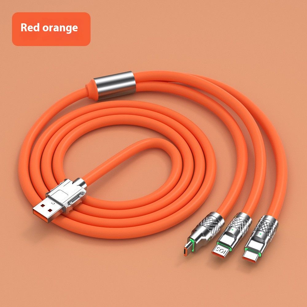 Jike data cable three-in-one charging cable one-to-three 120W super fast charging geek cable suitable for TYPE-C