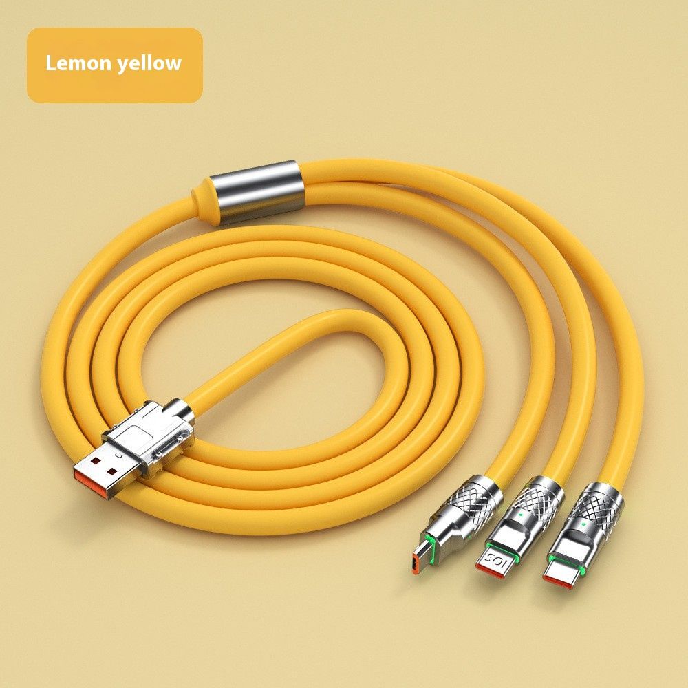 Jike data cable three-in-one charging cable one-to-three 120W super fast charging geek cable suitable for TYPE-C