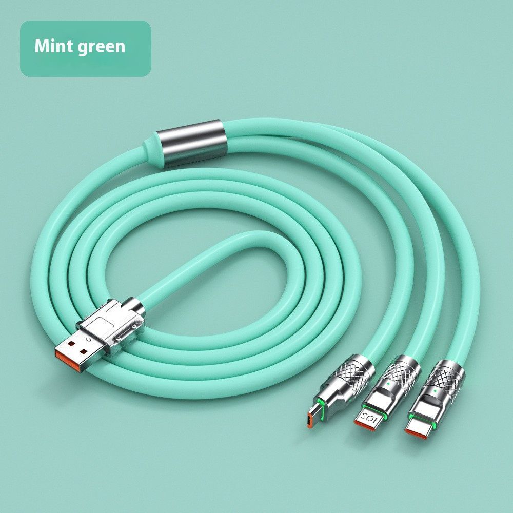Jike data cable three-in-one charging cable one-to-three 120W super fast charging geek cable suitable for TYPE-C
