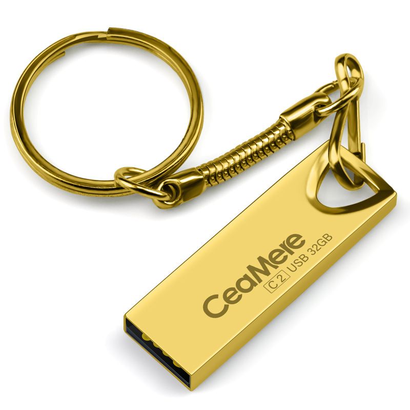 CeaMere Usb flash drive creative metal waterproof gift usb flash drive high speed 8g16gU flash drive 32g 64g