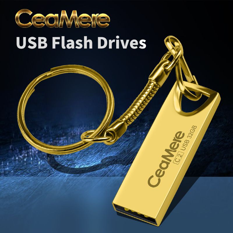 CeaMere Usb flash drive creative metal waterproof gift usb flash drive high speed 8g16gU flash drive 32g 64g