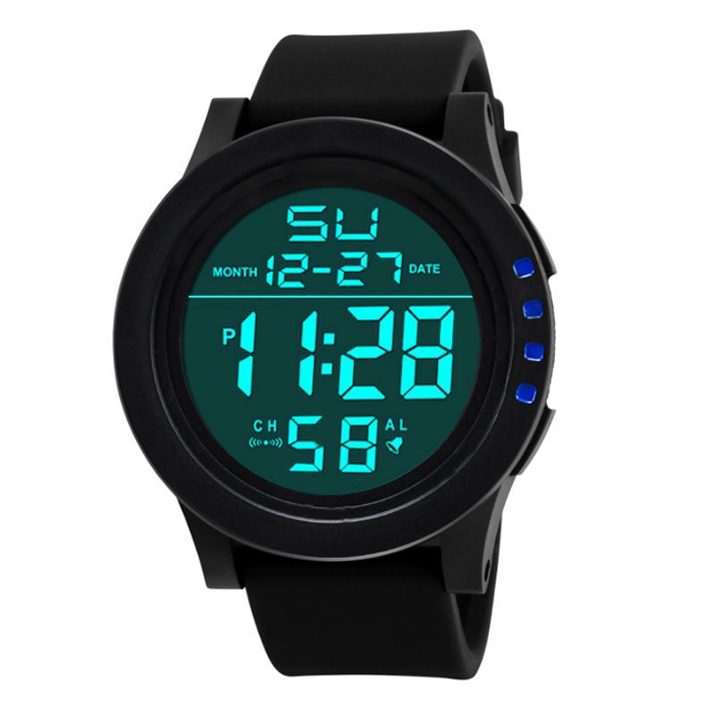 Big Dial Men's Watch Military Sport Watch Luminous LED Digital Watch Multifunciton Outdoor Waterproof Electronic Watches for man