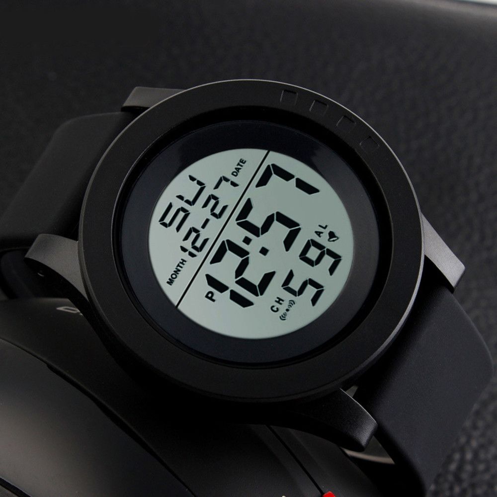 Big Dial Men's Watch Military Sport Watch Luminous LED Digital Watch Multifunciton Outdoor Waterproof Electronic Watches for man