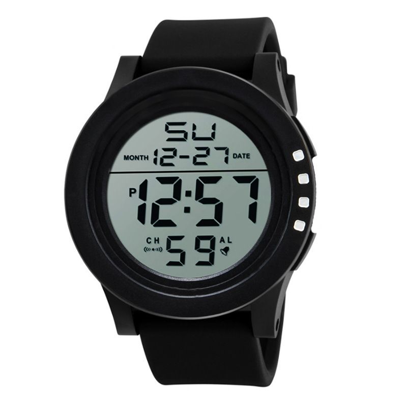 Big Dial Men's Watch Military Sport Watch Luminous LED Digital Watch Multifunciton Outdoor Waterproof Electronic Watches for man