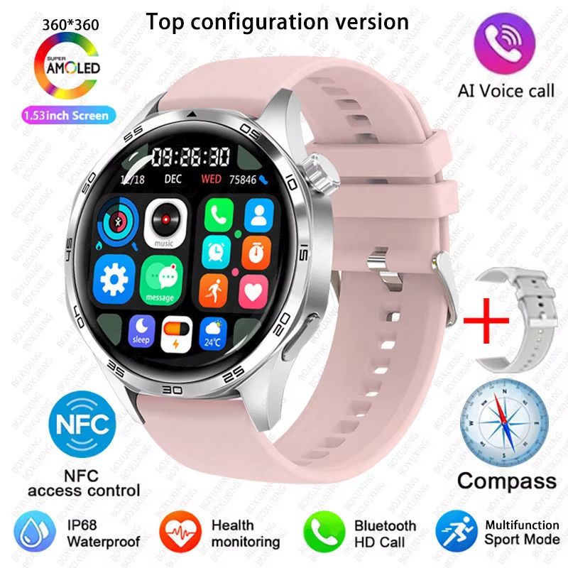 For Huawei WATCH GT 5 Pro Smartwatch Men NFC GPS Tracker AMOLED 360*360 HD Screen Heart Rate Bluetooth Call Sport Smart Watch