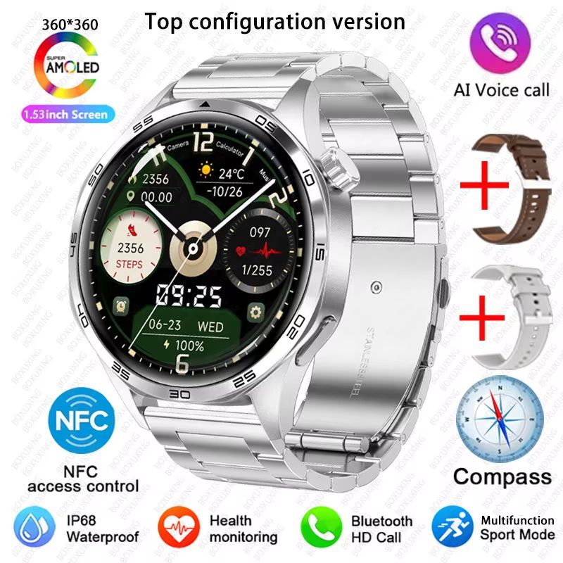 For Huawei WATCH GT 5 Pro Smartwatch Men NFC GPS Tracker AMOLED 360*360 HD Screen Heart Rate Bluetooth Call Sport Smart Watch