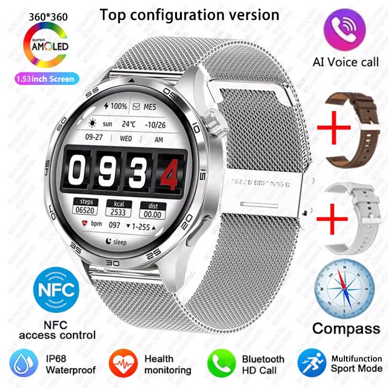 For Huawei WATCH GT 5 Pro Smartwatch Men NFC GPS Tracker AMOLED 360*360 HD Screen Heart Rate Bluetooth Call Sport Smart Watch
