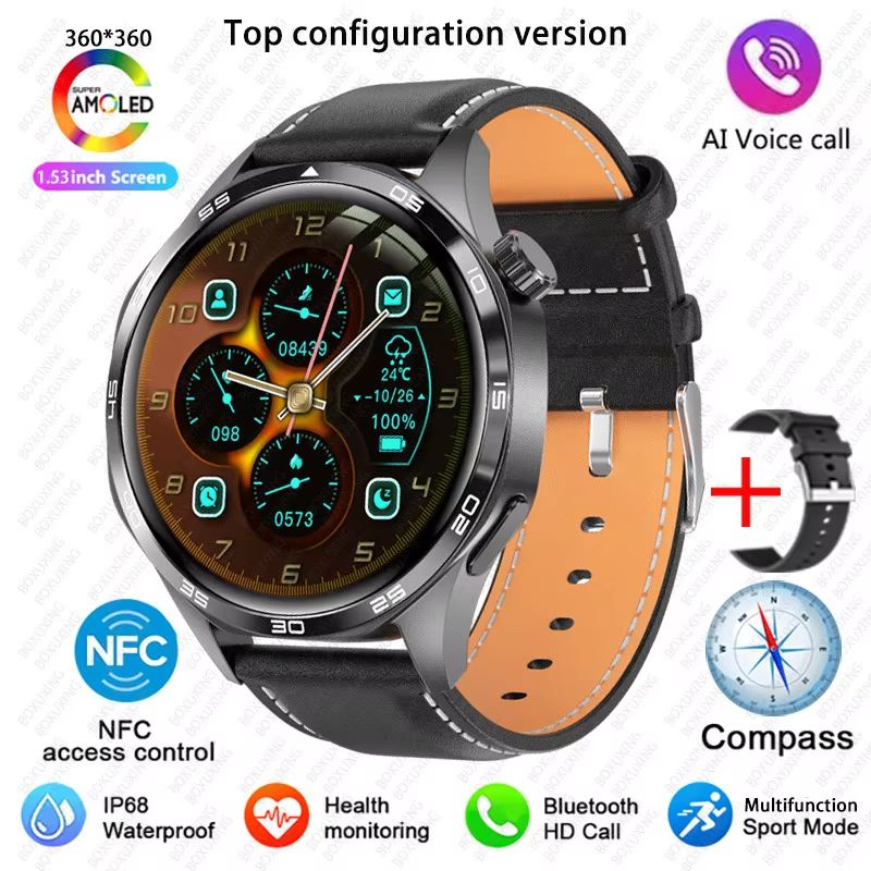 For Huawei WATCH GT 5 Pro Smartwatch Men NFC GPS Tracker AMOLED 360*360 HD Screen Heart Rate Bluetooth Call Sport Smart Watch