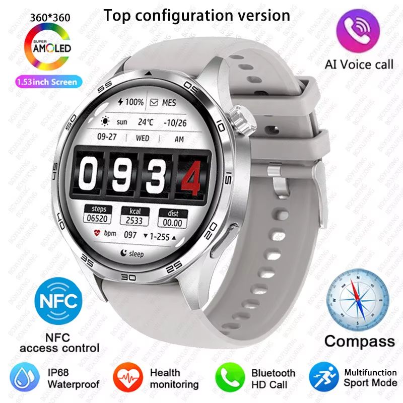 For Huawei WATCH GT 5 Pro Smartwatch Men NFC GPS Tracker AMOLED 360*360 HD Screen Heart Rate Bluetooth Call Sport Smart Watch