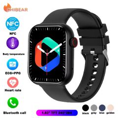 Smart Watch For Men Women Sport Mode Music Control Calorie Distance Fitness  NFC ECG+PPG Sports Fitness SmartWatch Men Temperature Monitoring Heart Rate Bluetooth Call Sports Smart Watch Men Women