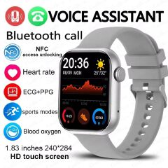 Smart Watch For Men Women Sport Mode Music Control Calorie Distance Fitness  NFC ECG+PPG Sports Fitness SmartWatch Men Temperature Monitoring Heart Rate Bluetooth Call Sports Smart Watch Men Women