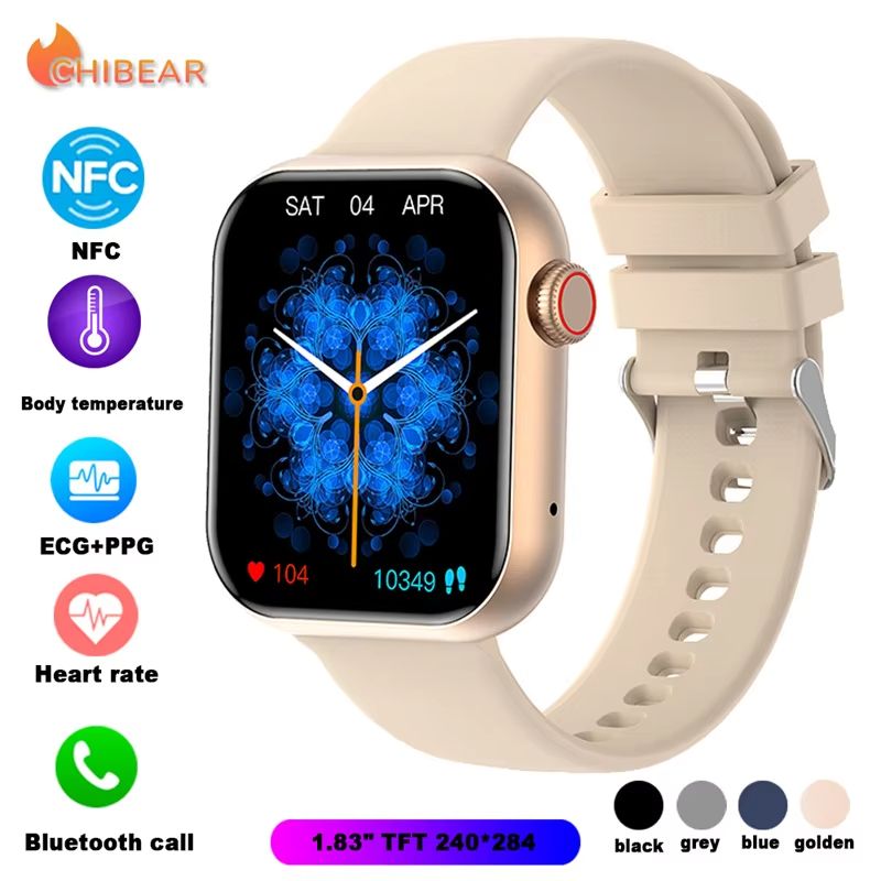 NFC ECG+PPG Sports Fitness SmartWatch Men Temperature Monitoring Heart Rate Bluetooth Call Sports Smart Watch Men Women