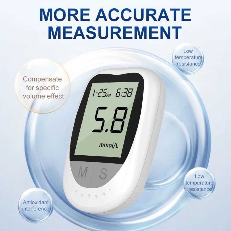 Home blood glucose meter English version blood glucose meter medical grade accurate cross-border blood glucose tester test strips needle