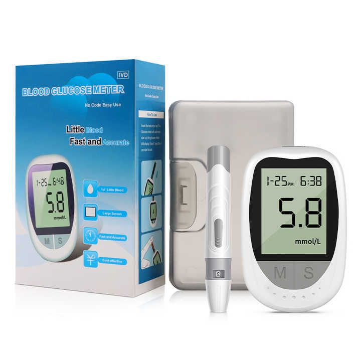Home blood glucose meter English version blood glucose meter medical grade accurate cross-border blood glucose tester test strips needle