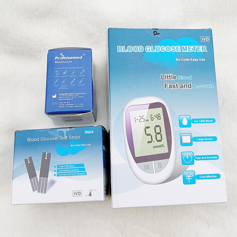 Home blood glucose meter English version blood glucose meter medical grade accurate cross-border blood glucose tester test strips needle
