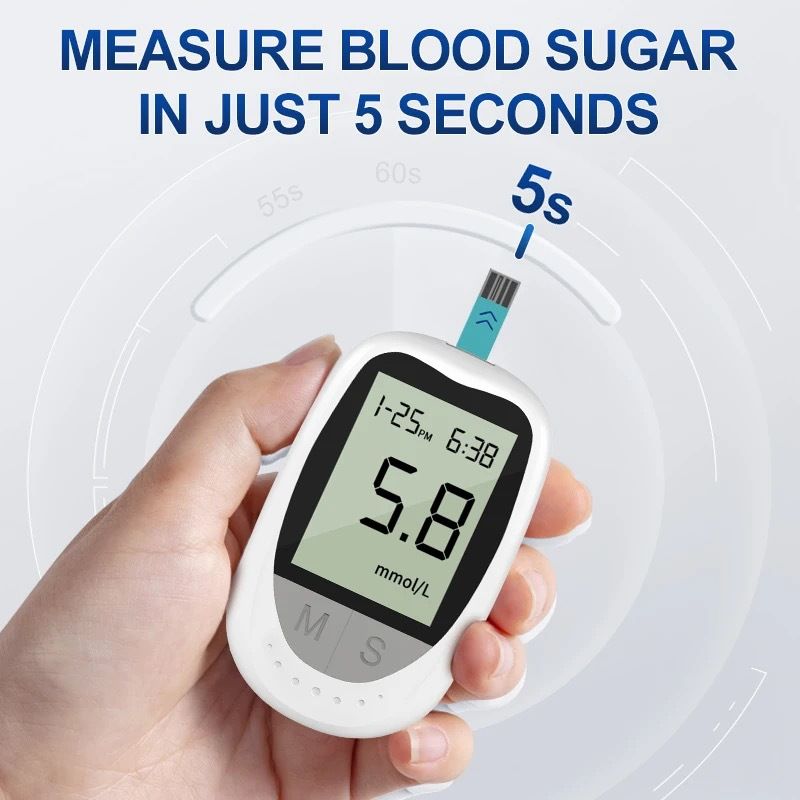 Home blood glucose meter English version blood glucose meter medical grade accurate cross-border blood glucose tester test strips needle