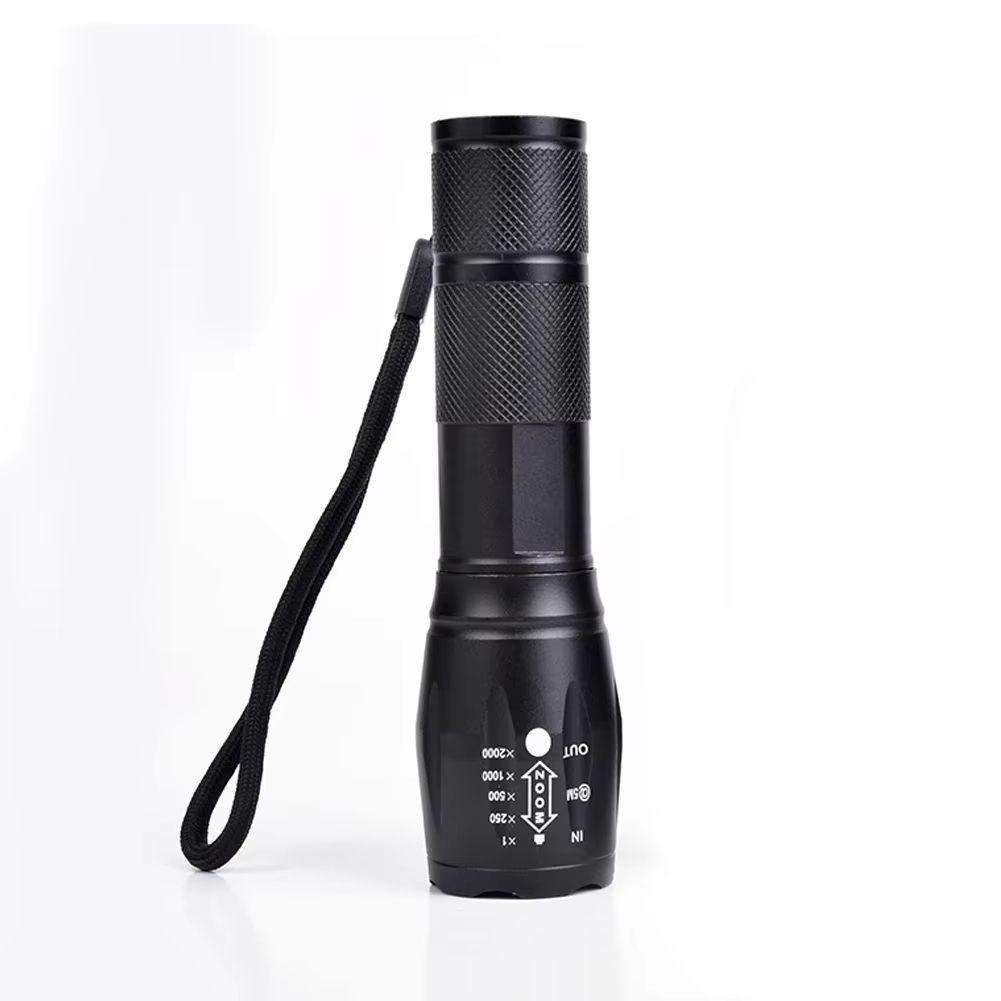Strong Flash Lights High Power LED Flashlight Battery Powered Zoom Aluminium Alloy Torch Camping Light 5 Modes Fishing Lantern