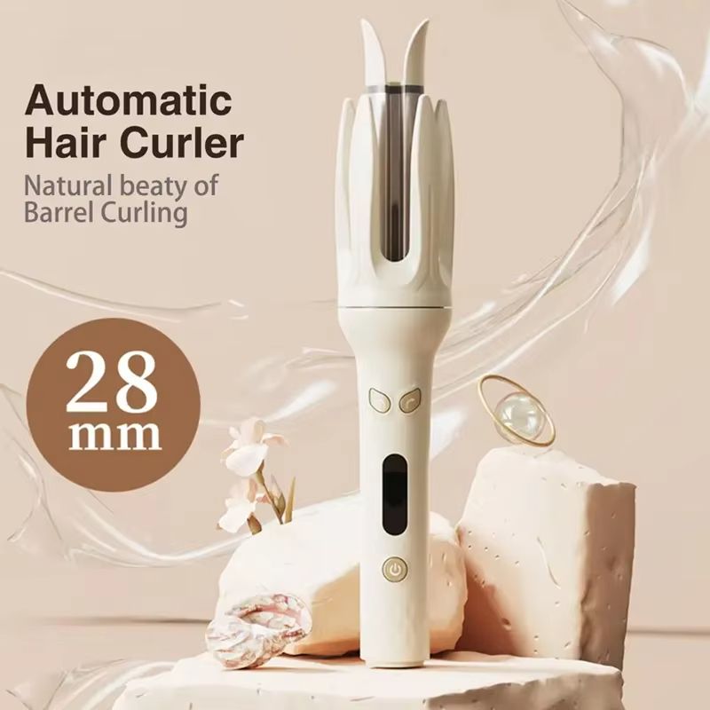 2025 Hot Automatic curling iron, 28 mm barrel, 4 temperature modes, negative ion generator, smart timer and sensor
