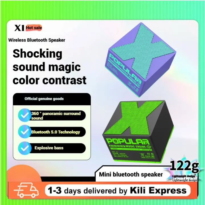 X1 Mini Metal Portable Bluetooth Speaker - Portable HiFi Sound, Long endurance Playtime & Bass Boost (Best Budget Gift for Kenya）
