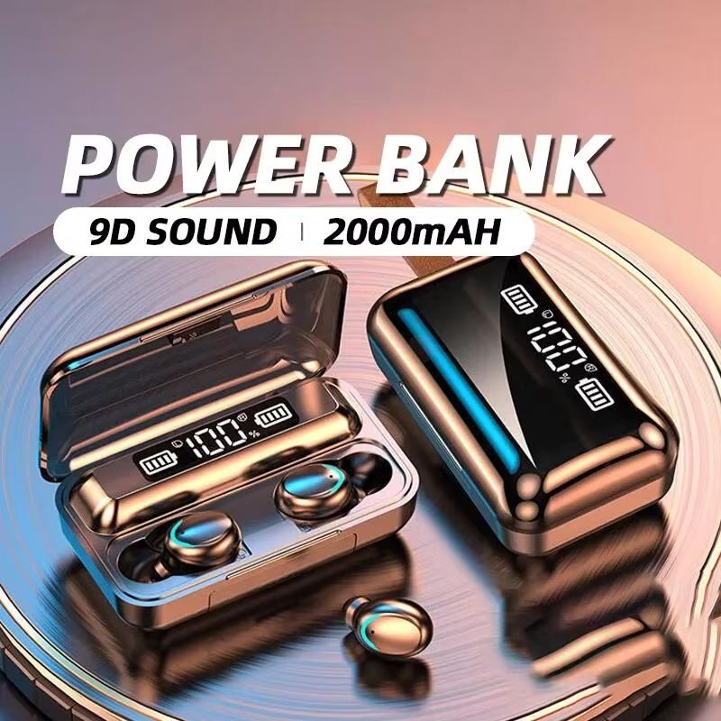 F9-5 TWS Earphone Bluetooth 5.1 Wireless Headphone Hearing Aid Waterproof Earbuds Headset Handfree With Mic 2200mAh Charging Box
