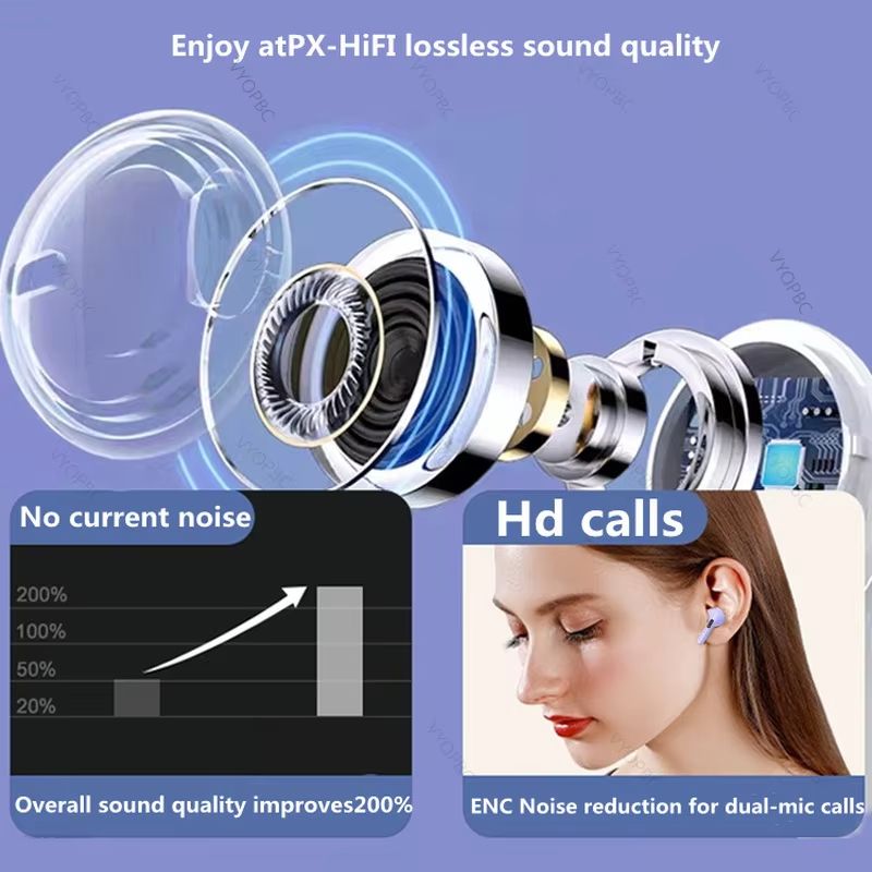 Air Pro 6 TWS Wireless Headphones with Mic Fone Bluetooth Earphones Sport Running Headset for Apple iPhone Xiaomi Pro6 Earbuds