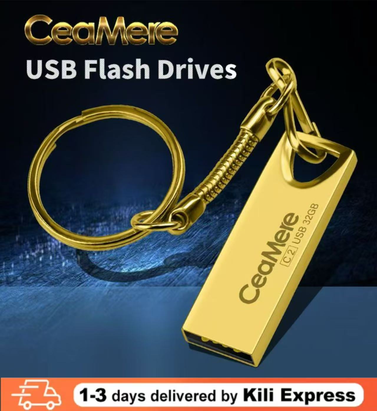 16G  32G CeaMere Usb flash drive creative metal waterproof gift usb flash drive high speed 16gU flash drive 32g 64g