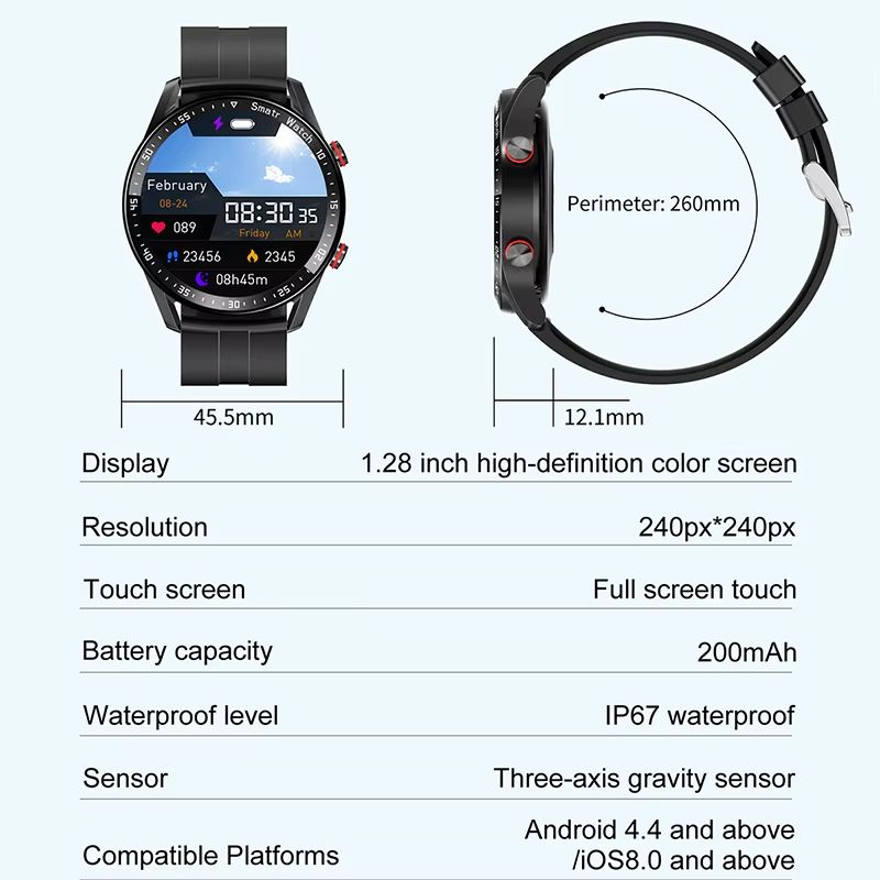 2025 New Voice Call Smart Watch Men GT Series 1.53 inch AMOLED Screen Sports Watch Health Smartwatch For Android IOS Phone Bands