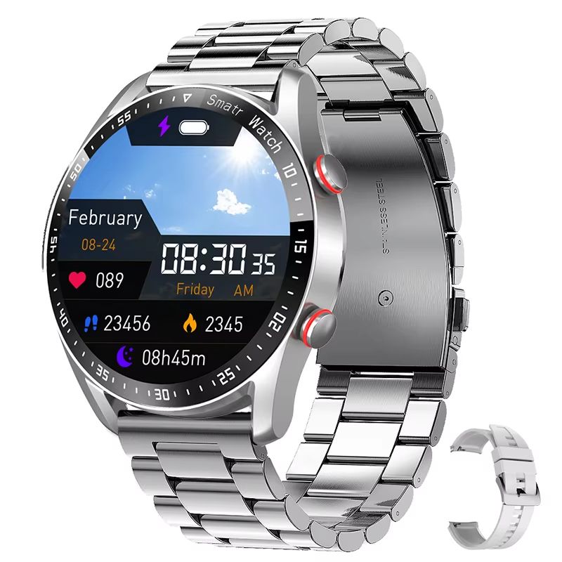 2025 New Voice Call Smart Watch Men GT Series 1.53 inch AMOLED Screen Sports Watch Health Smartwatch For Android IOS Phone Bands