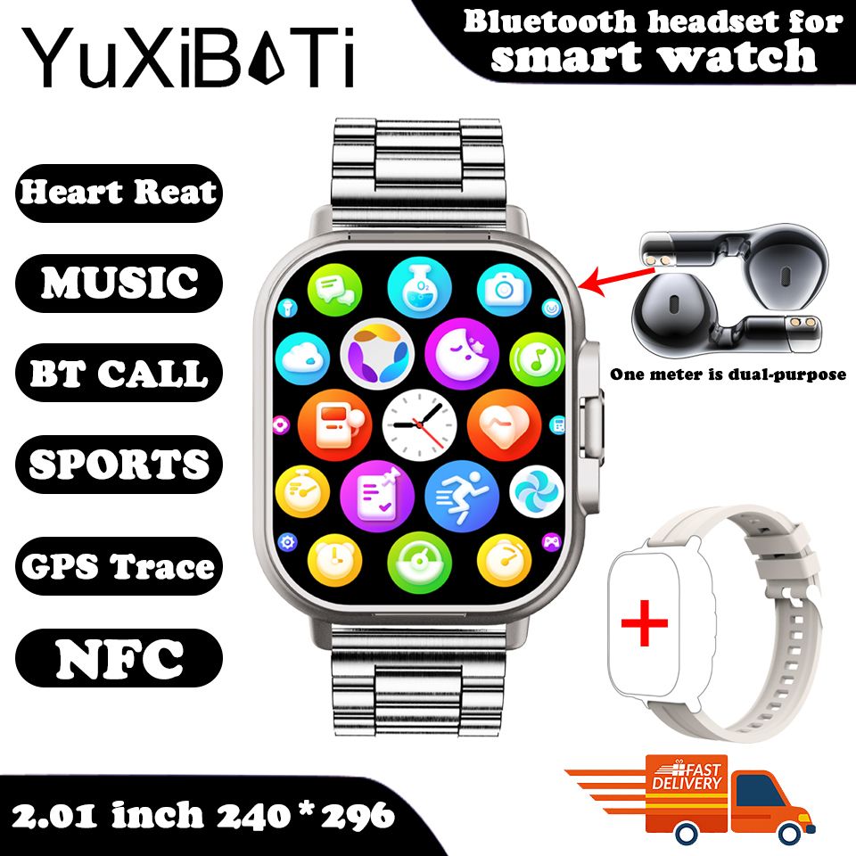2026 New Smart Watch TWS 2-in-1 Bluetooth Earphones HIFI Sound Quality GPS Heart Rate Bluetooth Call For Men Women Smartwatches