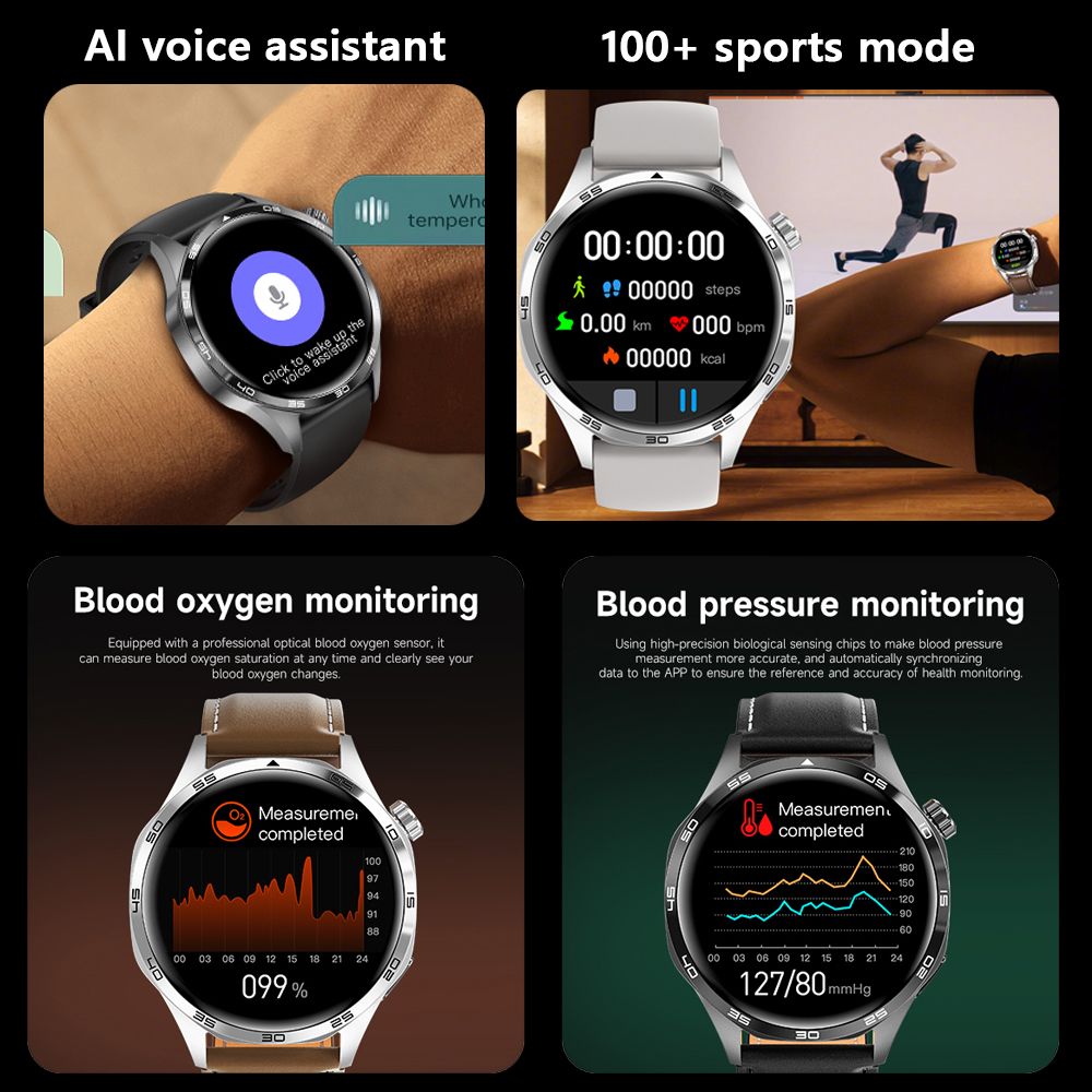 2026 New For HUAWEI Smart Watch Men GT5 PRO NFC GPS Sports Compass Fitness Heart Rate Bluetooth Call Smartwatch Watch 5 Pro