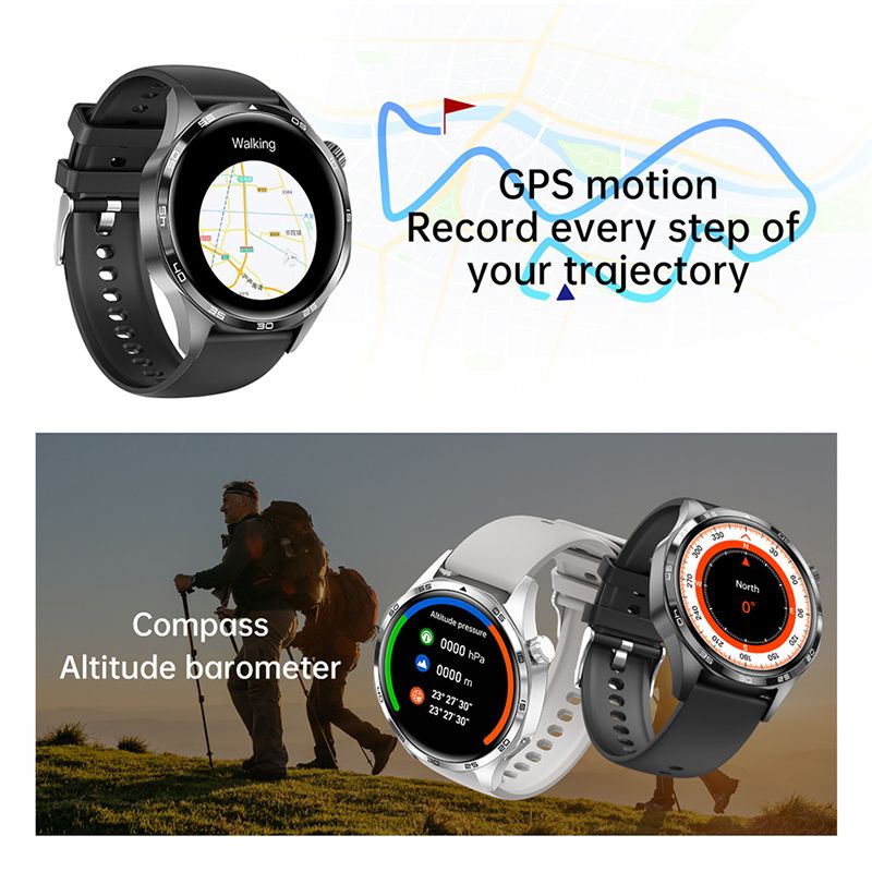2026 New For HUAWEI Smart Watch Men GT5 PRO NFC GPS Sports Compass Fitness Heart Rate Bluetooth Call Smartwatch Watch 5 Pro