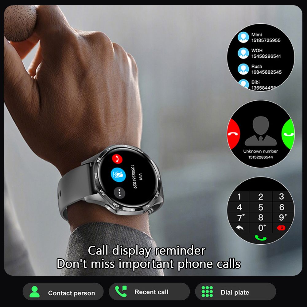 2026 New For HUAWEI Smart Watch Men GT5 PRO NFC GPS Sports Compass Fitness Heart Rate Bluetooth Call Smartwatch Watch 5 Pro