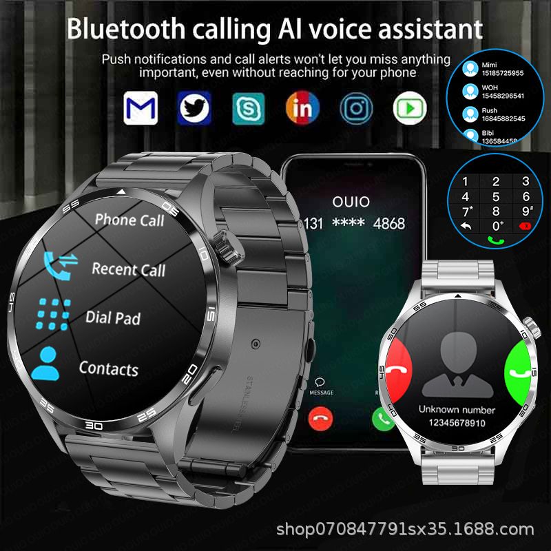 2026 New For HUAWEI Smart Watch Men GT5 PRO NFC GPS Sports Compass Fitness Heart Rate Bluetooth Call Smartwatch Watch 5 Pro