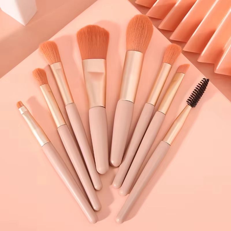 New 8Pcs Makeup Brush Set Makeup Concealer Brush Blush Loose Powder Brush Eye Shadow Highlighter Foundation Brush Beauty Tools