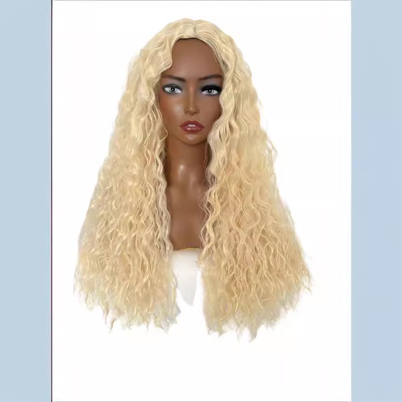 European and American Style Women's Wig African Fashion Black Small Curly Headband Wig Synthetic Hair Wig